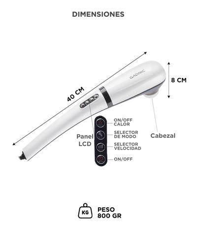 Masajeador Gadnic MAS28 De Mano Cuerpo Completo Velocidades