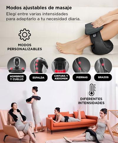 Masajeador Gadnic Ombu Cervical y Lumbar Shiatsu Terapia de Calor