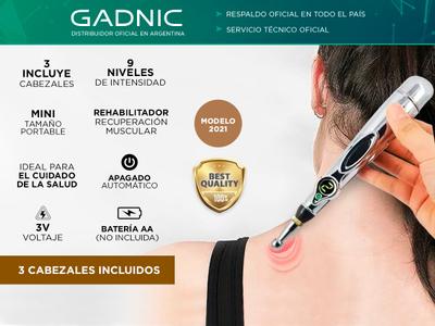 Pluma Electro Masajeador Gadnic Acupuntura Terapia Bidcom