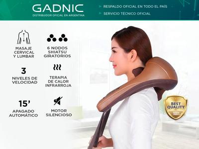Masajeador Cervical Gadnic Roble Shiatsu Bidcom