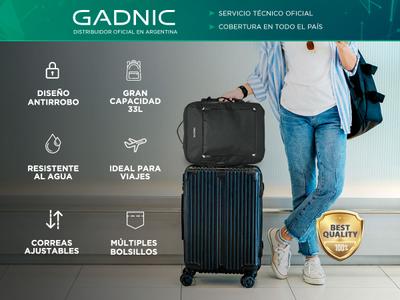 Mochila de Viaje Gadnic Impermeable Antirrobo Outlet Bidcom