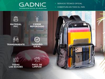 Mochila de PVC Gadnic Bordes Negros Outlet Bidcom