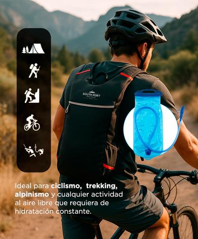 Mochila Southport Camelback 5lts Bolsa de Agua 2lts Bidcom
