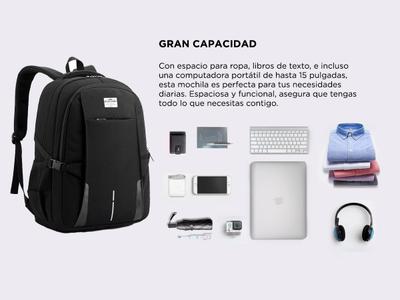 Mochila Urbana South Port Impermeable Gran Capacidad Bidcom