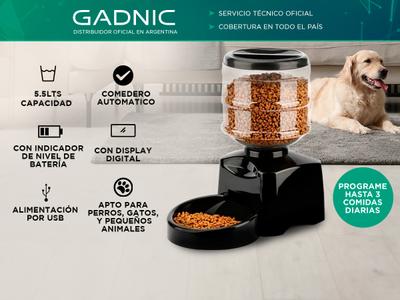 Comedero Automatico Gadnic Para Mascotas Digital Gadnic
