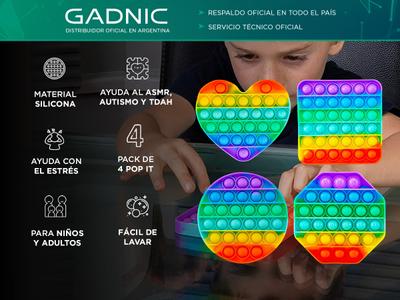 Pack x juguetes popit Gadnic PPT4 Gadnic