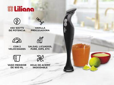 Mixer Liliana Velocidades Vaso 900cc 450w Slim AH200 Bidcom