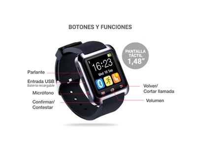 Smartwatch Gadnic SW-10 Bluetooth Llamadas Notificaciones