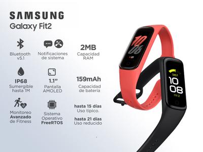 Smartwatch Samsung Galaxy Fit R220 Reloj Bluetooth Bidcom