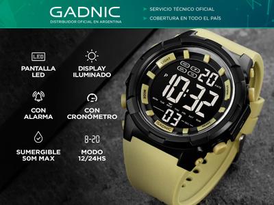 Relojes Parlantes Reloj Digital Pulsera Numeros Grandes Reloj Digital  Gadnic Sumergible Alarma Cronometro Bidcom