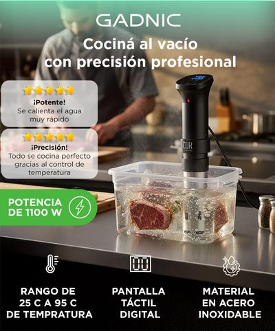 Roner Sous Vide Gadnic Urano 1100W Cocción Precisa Bidcom