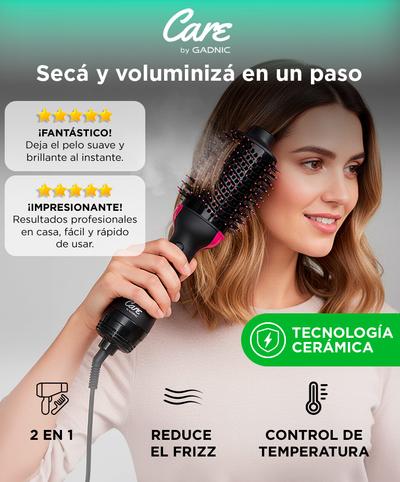 Cepillo Secador de Pelo Care By Gadnic S1200 Pro Voluminizador