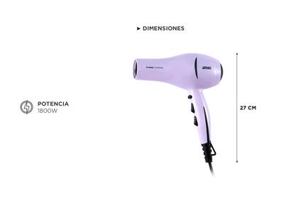 Secador De Pelo Atma Sp8964p 1600w Secador De Pelo Atma 1600w