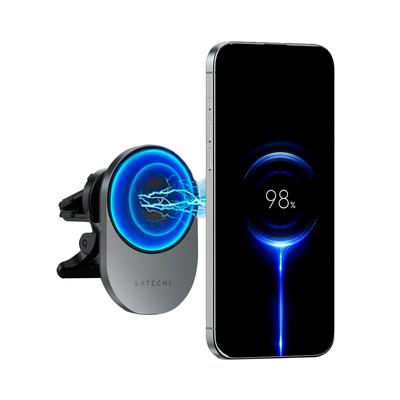 Cargador Inalámbrico Satechi Qi2 Para Auto Soporte Magnético De