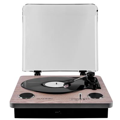 Tocadiscos Gadnic Madera Bluetooth Portátil Velocidades FM USB