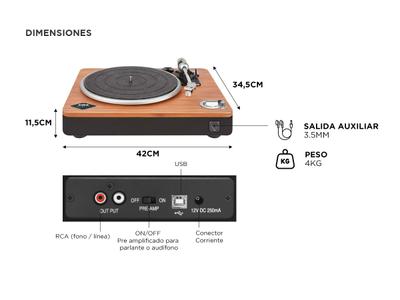 Bandeja Tocadiscos House Of Marley Stir it Up Wireless Bidcom