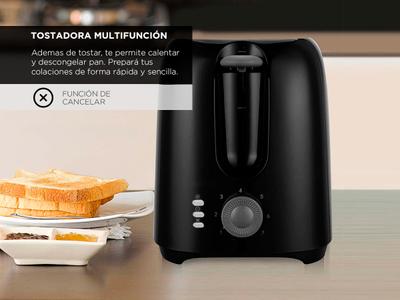 Tostadora Atma TO20BP Multifuncion Essential Black Bidcom