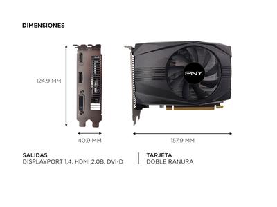 Placa de Video Nvidia Geforce GTX 1650 4GB GDDR6 Pny Single Fan