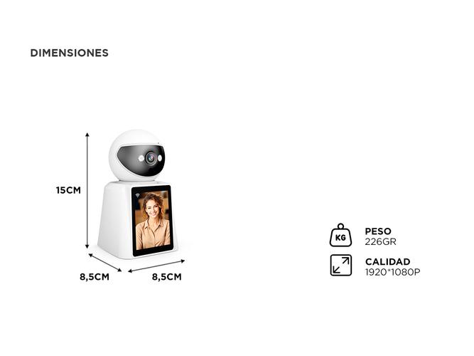 Kit x 4 Cámara de Seguridad SriHome Audio Bidireccional Pantalla HD 28 Pulgadas - 4