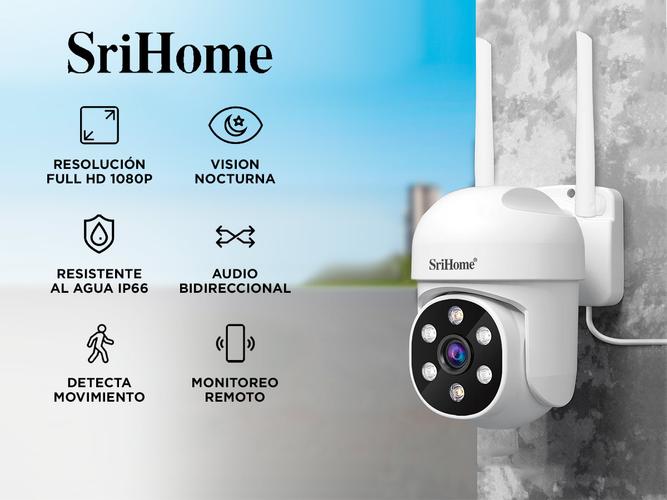 Kit x 6 Cámara de Seguridad IP Domo SriHome SH061 Full HD Vision Nocturna - 1