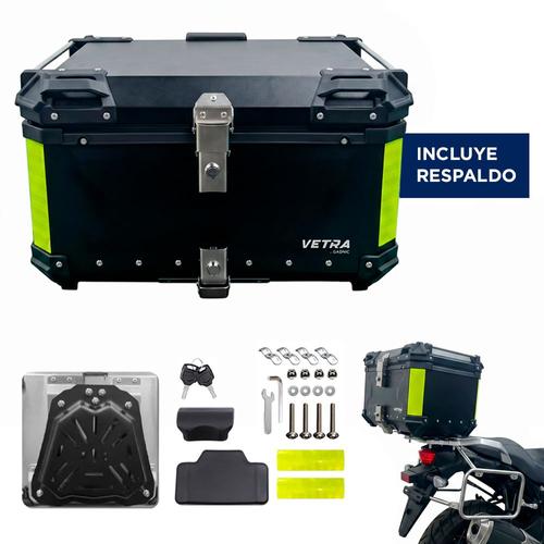 Baulera Moto 65L Vetra by Gadnic Aluminio Porta Casco - 0