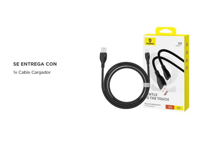 Cable Cargador Pudding Series 20w Baseus USB-A a Lighting 2m  - 6