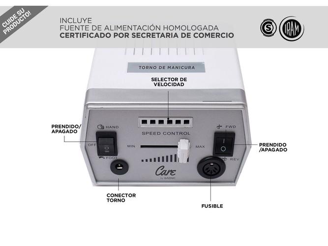 Torno Profesional Para Uñas Gadnic de Alta Velocidad - 4
