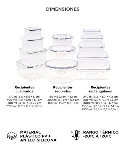 Acerca de Set x 12 Tapers Gadnic Recipiente Herméticos - 4