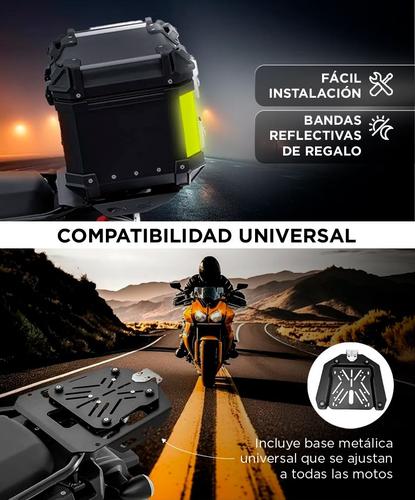 Baulera Moto 65L Vetra by Gadnic Aluminio Porta Casco - 4