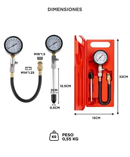  Medidor de Presión del Motor del Auto Gadnic DS22-8 Compresometro  - 5