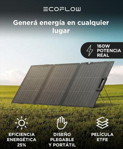 Panel Solar Portátil EcoFlow de 160W Eficiencia de Conversión Hasta 25% - 1