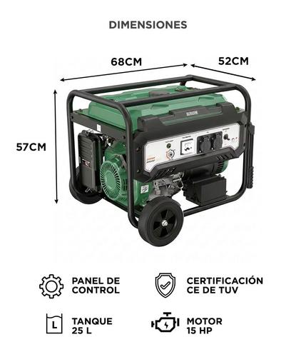 Generador Grupo Electrógeno a Nafta BRON by Gadnic 6500WPortátil Ruedas 220V Arranque Eléctrico  - 5