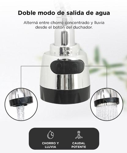 Grifería Monocomando Rieti By Gadnic Cocina Plástico Lluvia Chorro Flexible - 2