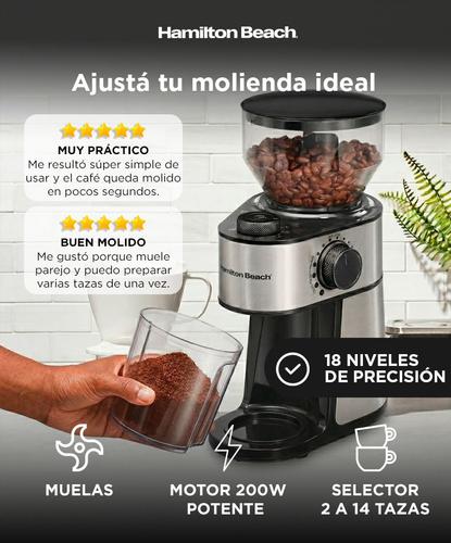 Molinillo De Café Eléctrico Hamilton Beach Acero Inoxidable 200W Muelas - 1