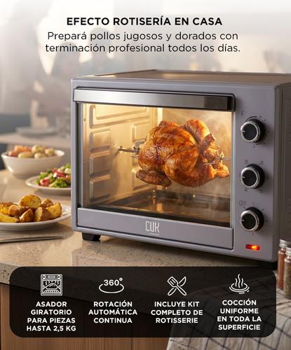 Horno Eléctrico CUK By Gadnic 38L 1600W Convección Con Asador Giratorio Rotiseria - 3