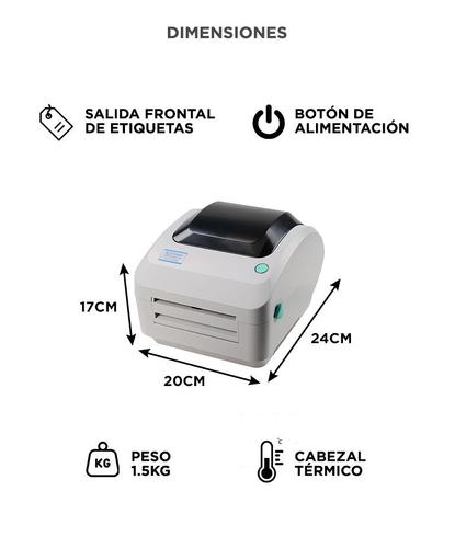 Impresora Térmica X-Printer XP-470B 108mm 127mm/s Imprime Códigos de Barras - 5