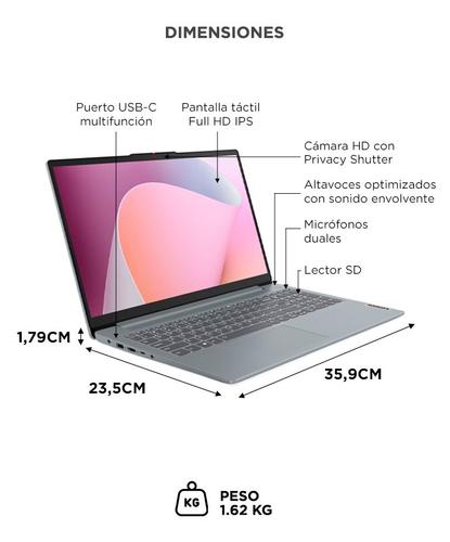 Notebook Lenovo Ideapad Slim 3 15.6 AMD Ryzen 7 16gb Ram 512gb Ssd - 2