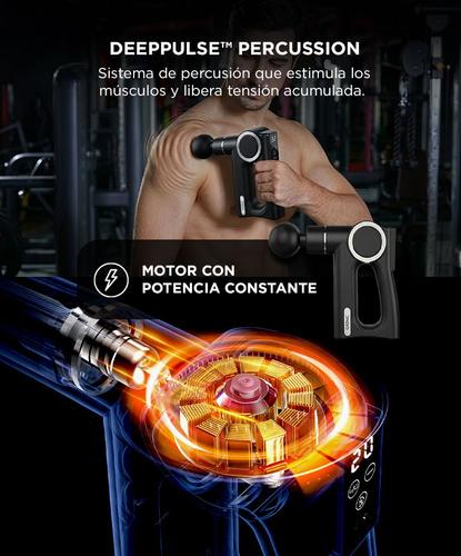 Pistola de Masaje Corporal Gadnic Percusión de Tejido Profundo 32 Niveles Potencia 24W 4 Cabezales - 2