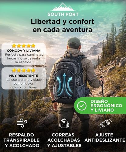 Mochila Deportiva South Port Para Viaje Trekking - 1