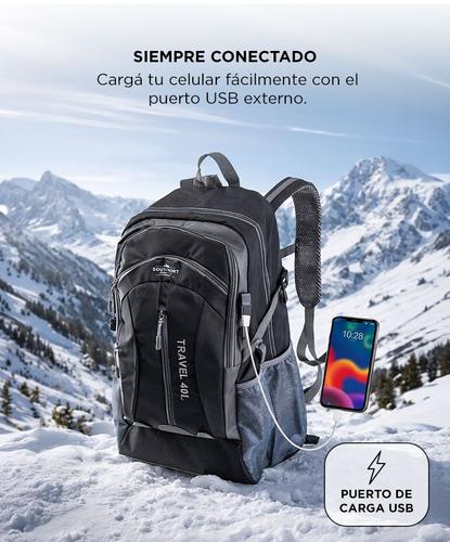 Mochila Deportiva South Port Para Viaje Trekking - 3
