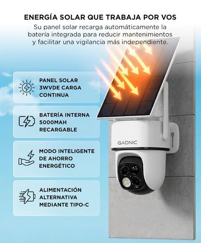Cámara de Seguridad Solar Gadnic Lente Dual IP65 Full HD Visión Nocturna  - 3