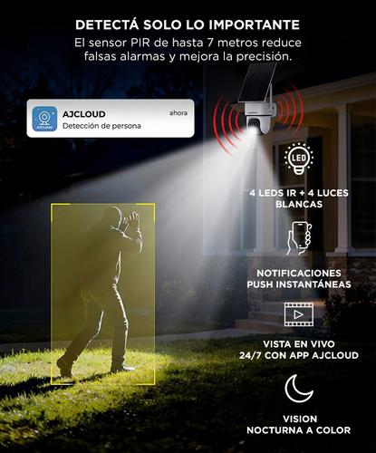 Cámara de Seguridad Solar Gadnic Lente Dual IP65 Full HD Visión Nocturna  - 4