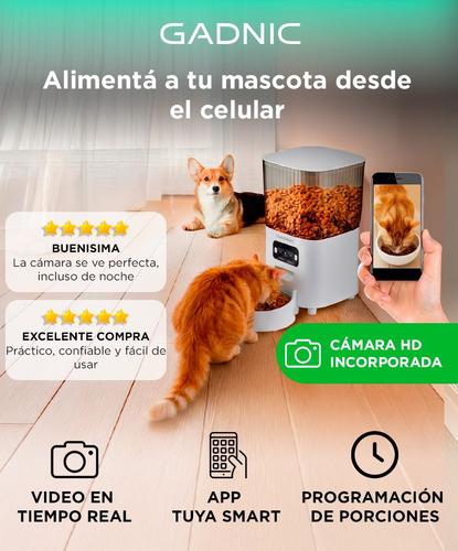 Comedero Automatico Gadnic Para Mascotas 5 litros Con Camara y Aplicación Bowl Acero Inoxidable  - 1