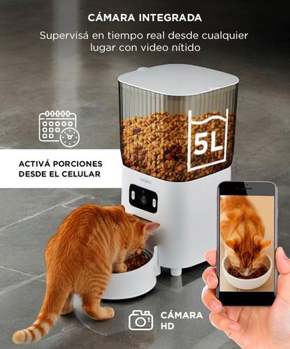 Comedero Automatico Gadnic Para Mascotas 5 litros Con Camara y Aplicación Bowl Acero Inoxidable  - 2