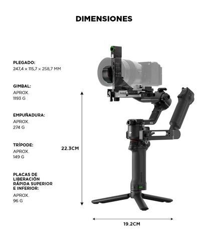 Estabilizador DJI RS 5 Combo Profesional 3 Ejes Carga 3 kg Seguimiento Inteligente Autonomia 14 Horas Pantalla Tactil - 5