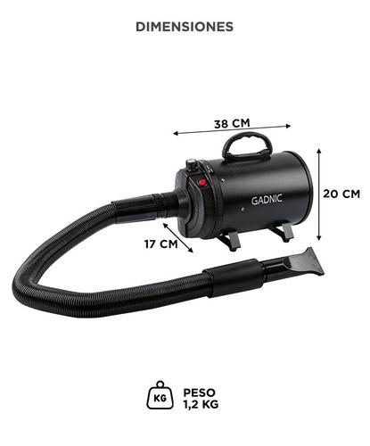 Secador de Pelo Profesional Para Perros Gadnic PD2000 2200W - 2