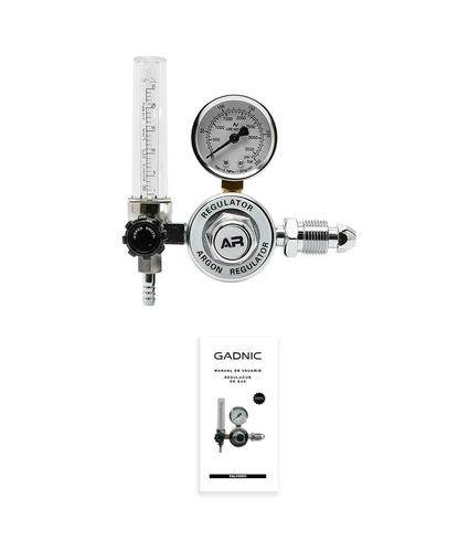 Válvula de Control con Caudalímetro Gadnic Reguladora Para Atal y Argón - 6