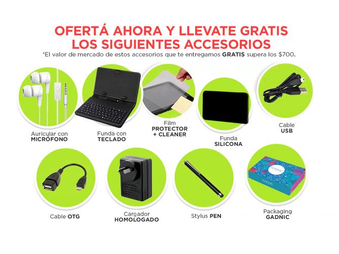 Tablet Gadnic Indus Phone Kids 3G LTE Quadcore 16gb 1gb 7 + Funda Teclado - 2