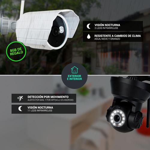 Kit Cámaras Seguridad P2P  2 Exterior + 1 Interior - 4