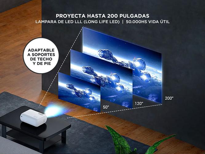 Proyector Gadnic Ultra View WiFi 6000 Lúmenes Android HDMI USB VGA - 3